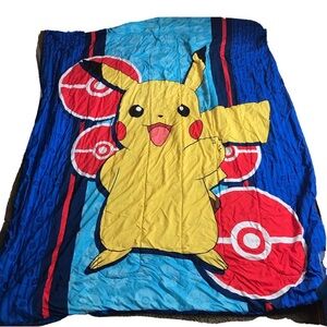 Pokemon Pikachu Blue Twin Comforter Northwest VTG 1995